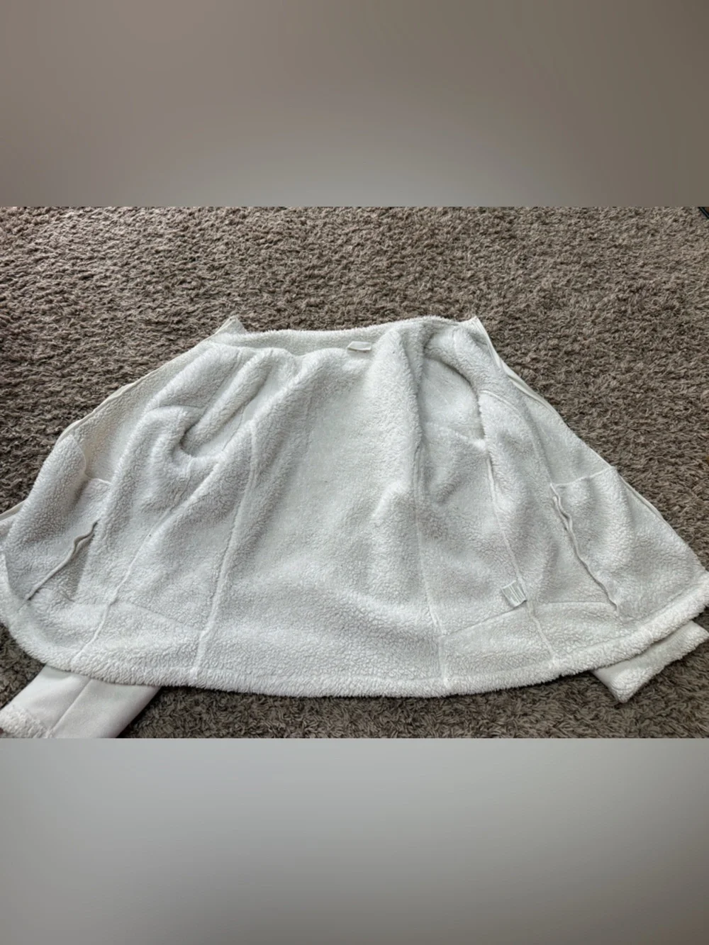Green Tea White Full-Zip Teddy Bear Fleece Jacket (x-large) - Picture 11 of 13